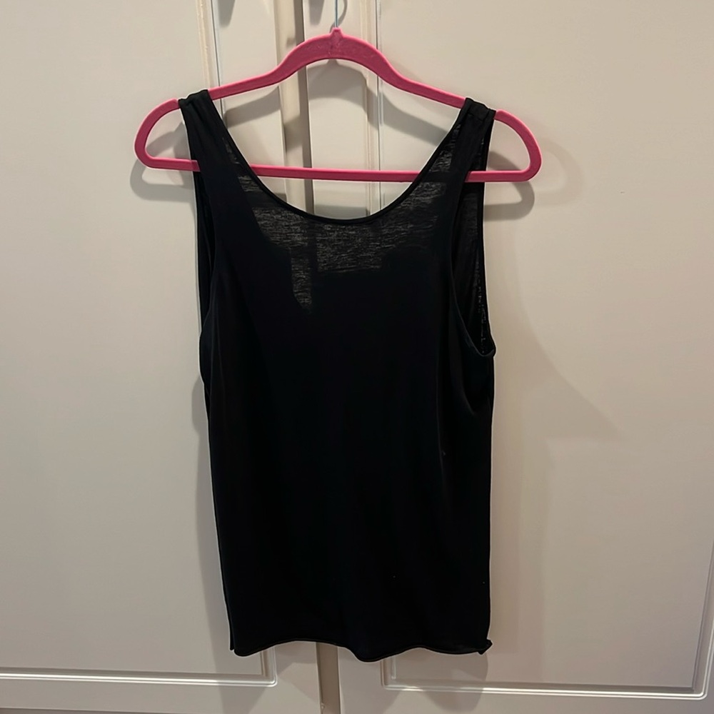 Helmut Lang long drape back threadbare tank, S